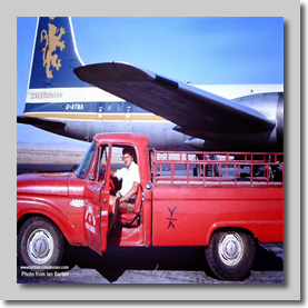 Ian alongside Brit G-ATMA - Jeddah 1968 Hadj